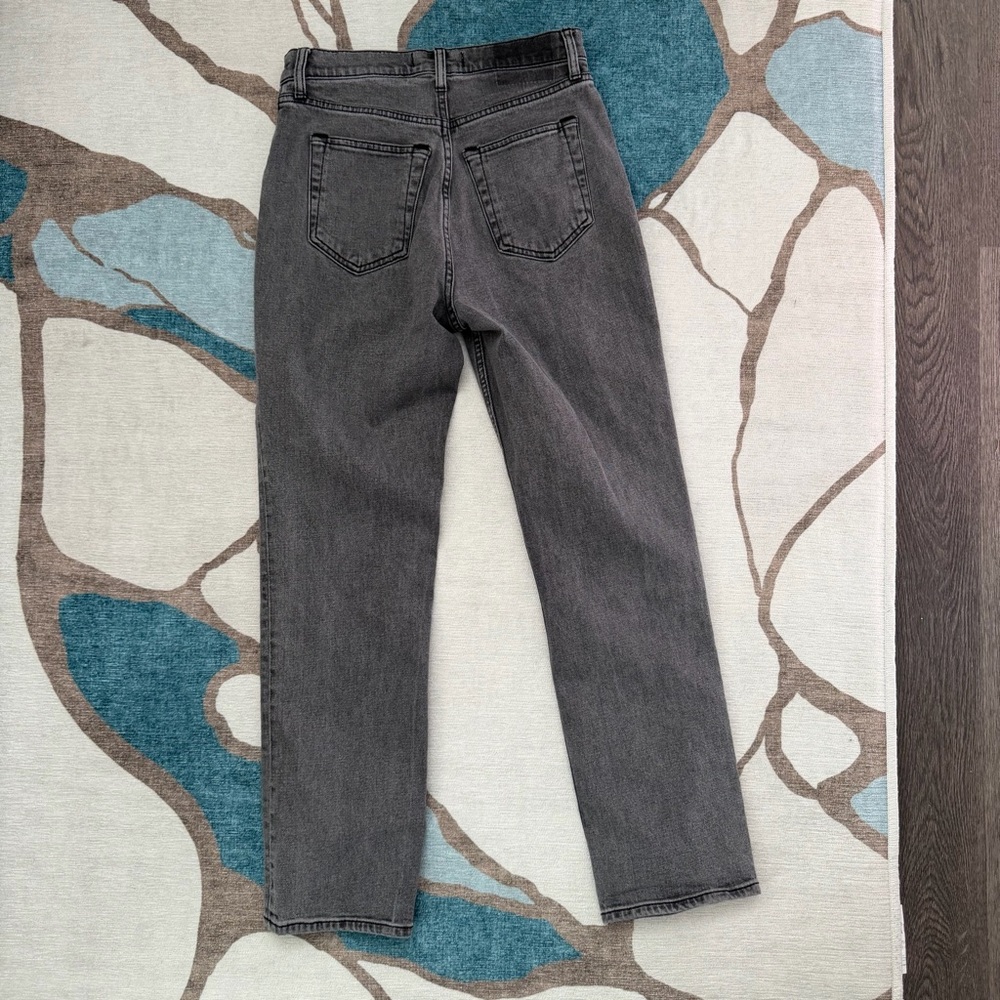 4 LONG Abercrombie & Fitch The Ankle Straight Ultra High Rise Solid Gray Jeans